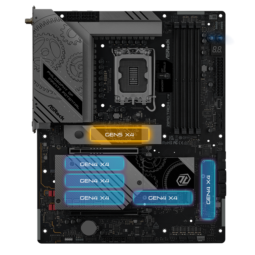 ASRock Z890 Taichi Lite LGA 1851 ATX Motherboard - Newegg.com
